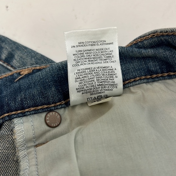 Express Rhinestone Embellished Denim Skirt Size 2 - Picture 6 of 8